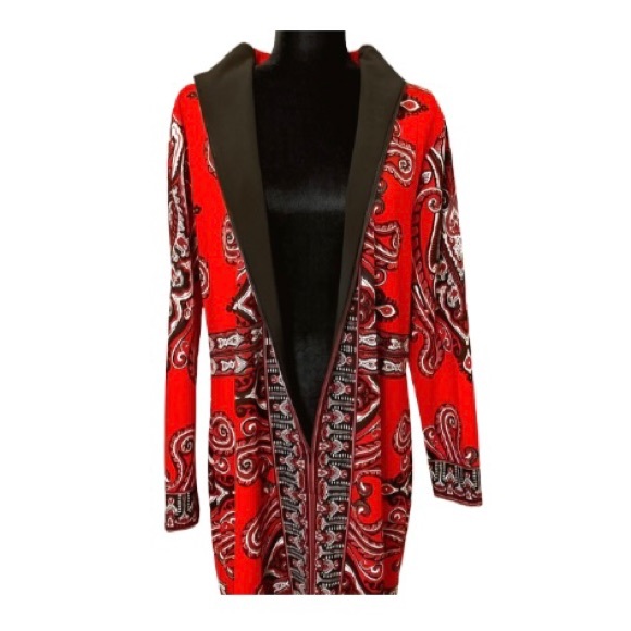 Marc Bower Unlimited Red And Black Tribal Dress - Size 1X - Unique Dress - Picture 5 of 10